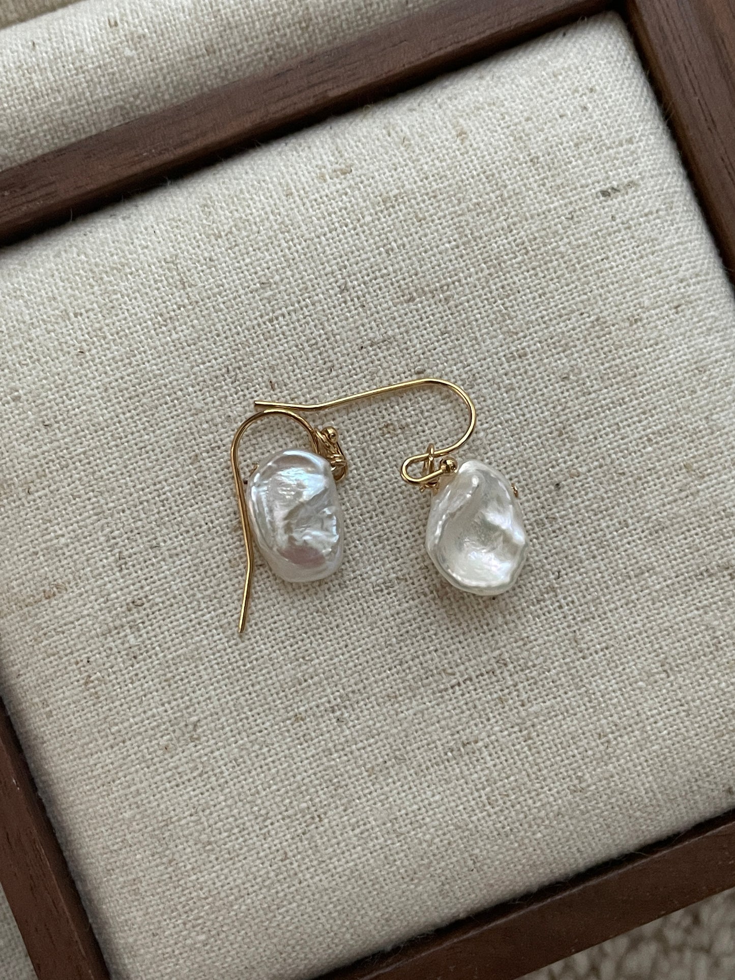 The Baroque Leaf Pearl Earrings