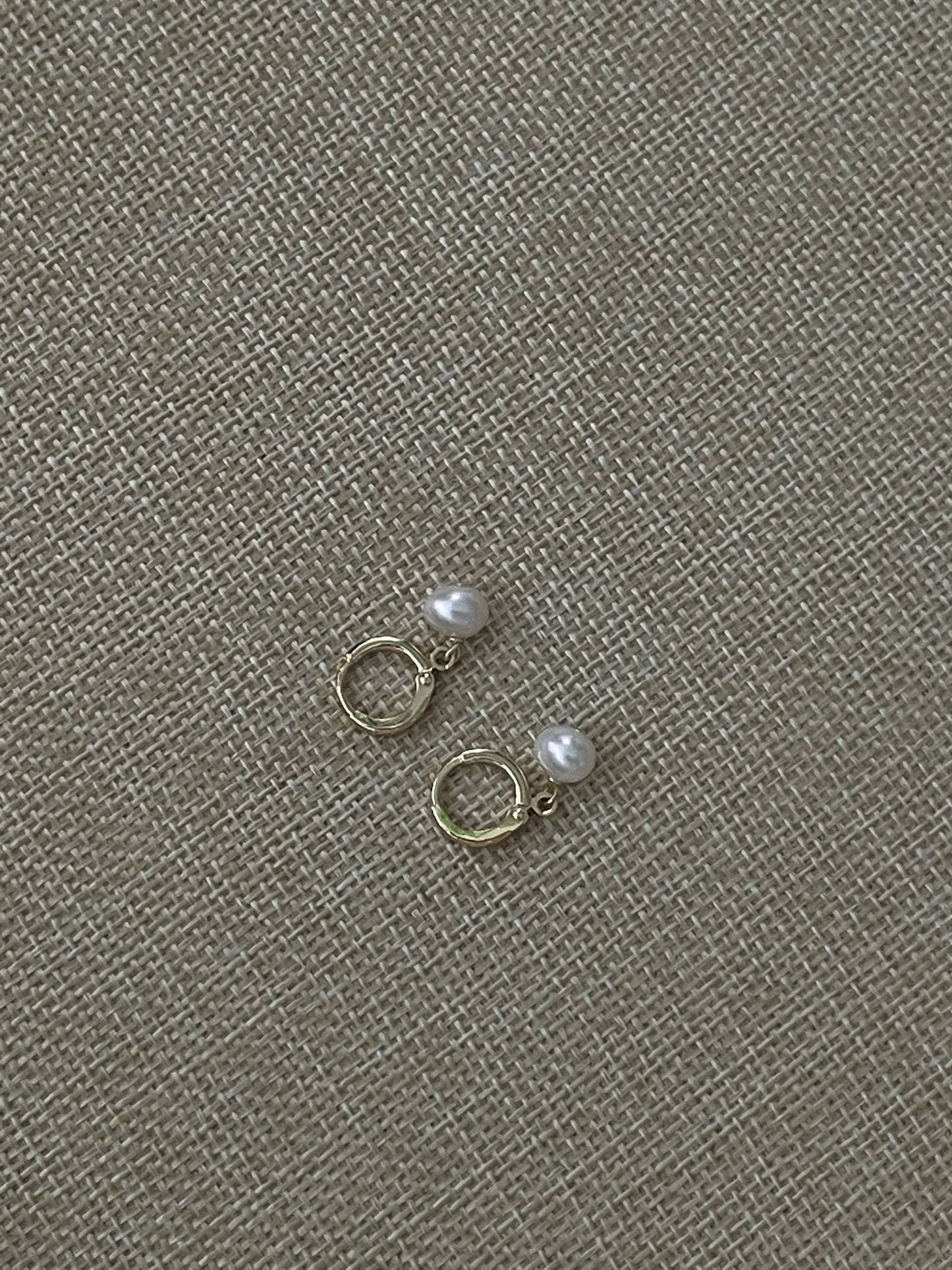 The Pearl Hoop Earrings