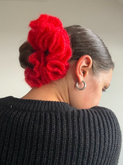 The Red Mohair Scrunchie