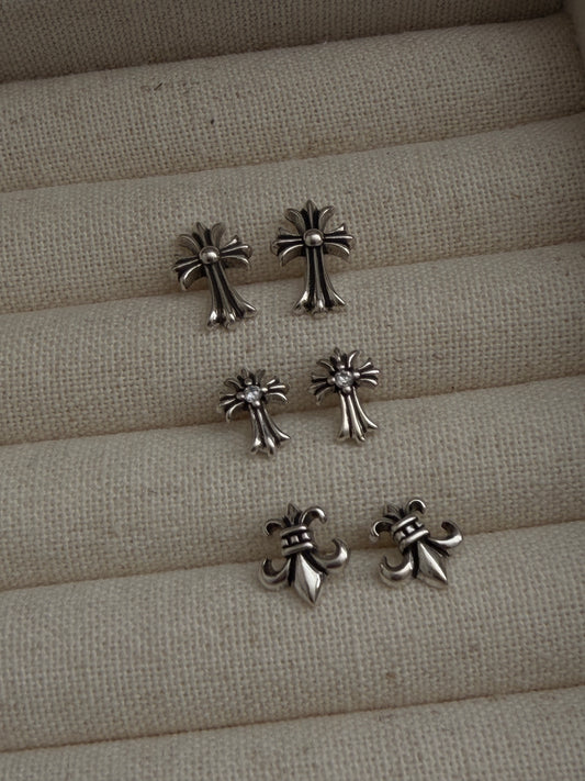 The Mini Cross Earrings