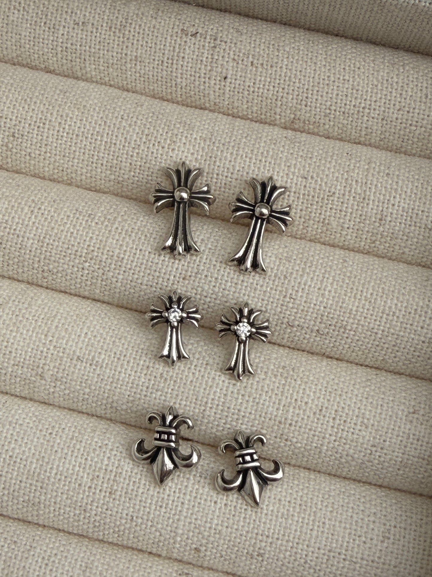 The Mini Cross Earrings