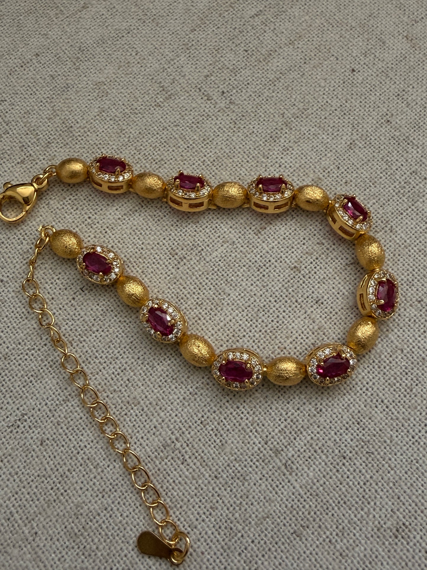 The Ruby Halo Bracelet