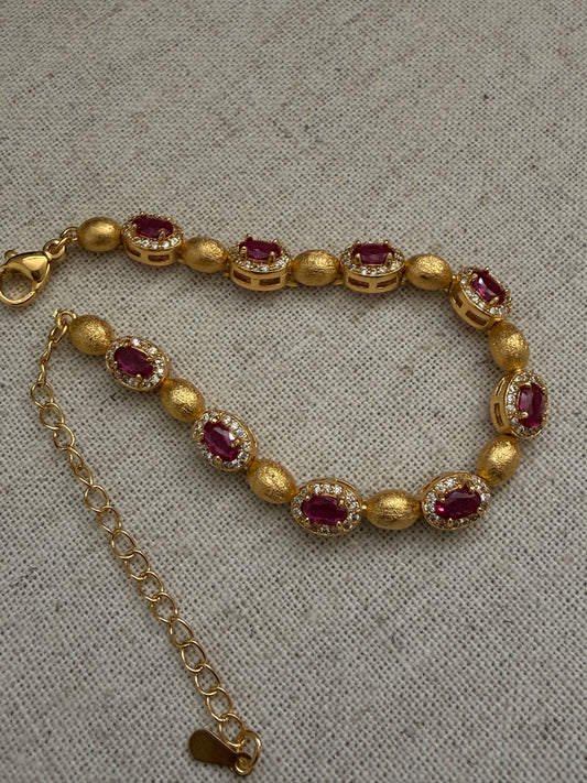 The Ruby Halo Bracelet