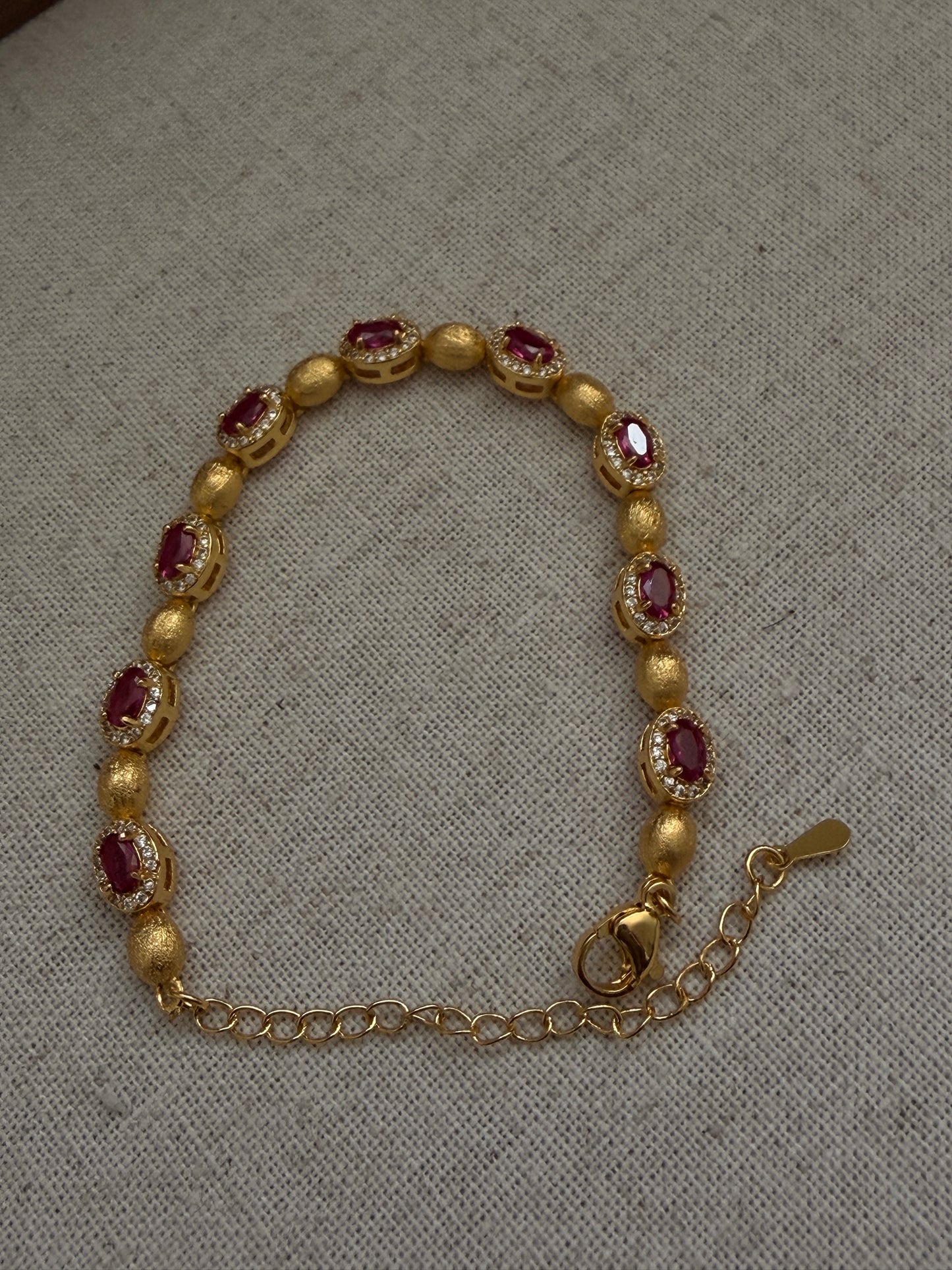 The Ruby Halo Bracelet