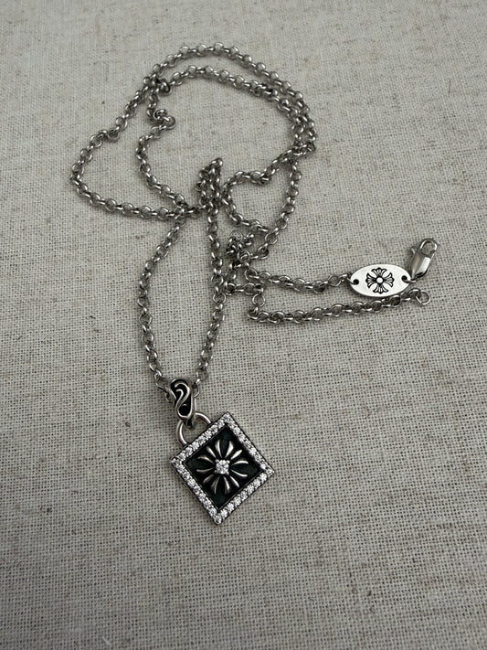 The Dark Bloom Square Necklace