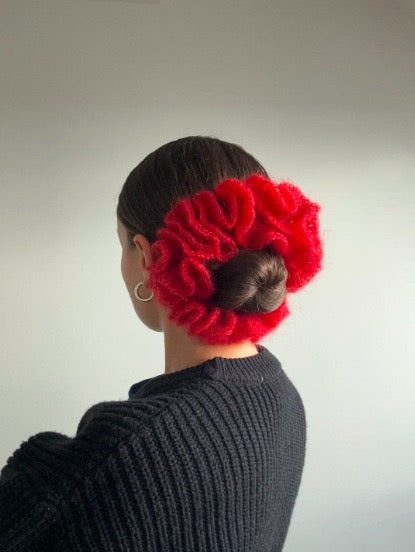 The Red Mohair Scrunchie