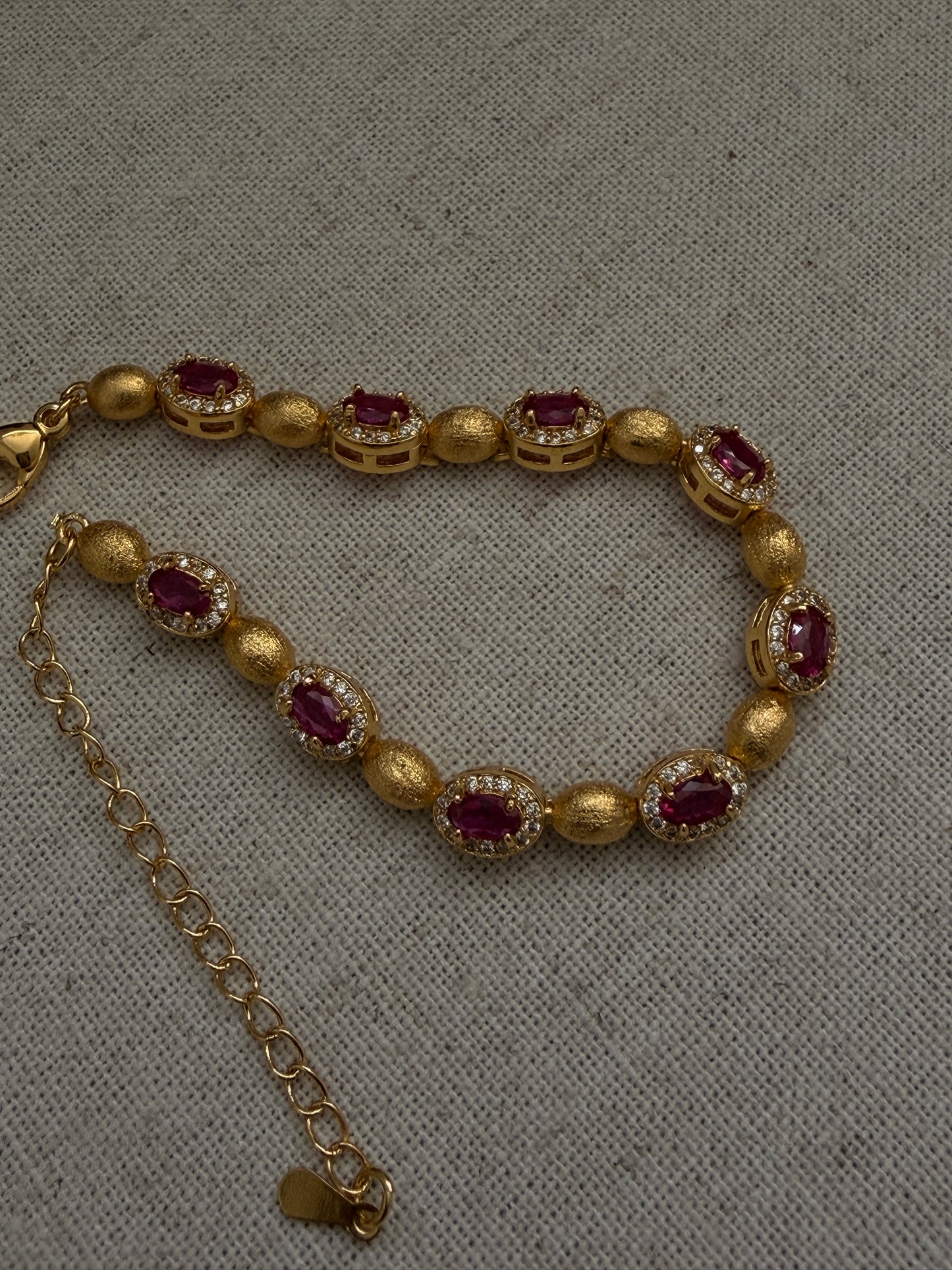 The Ruby Halo Bracelet