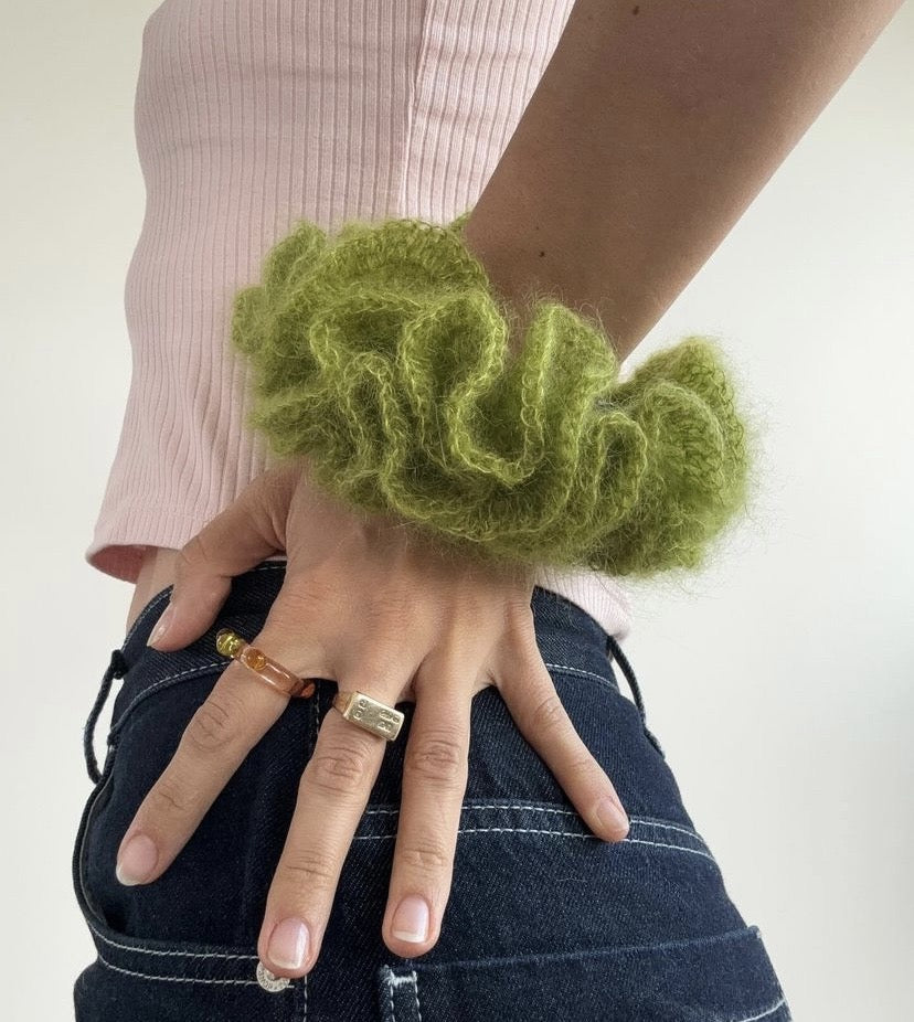 The Green Mohair Scrunchie(Sold Out)