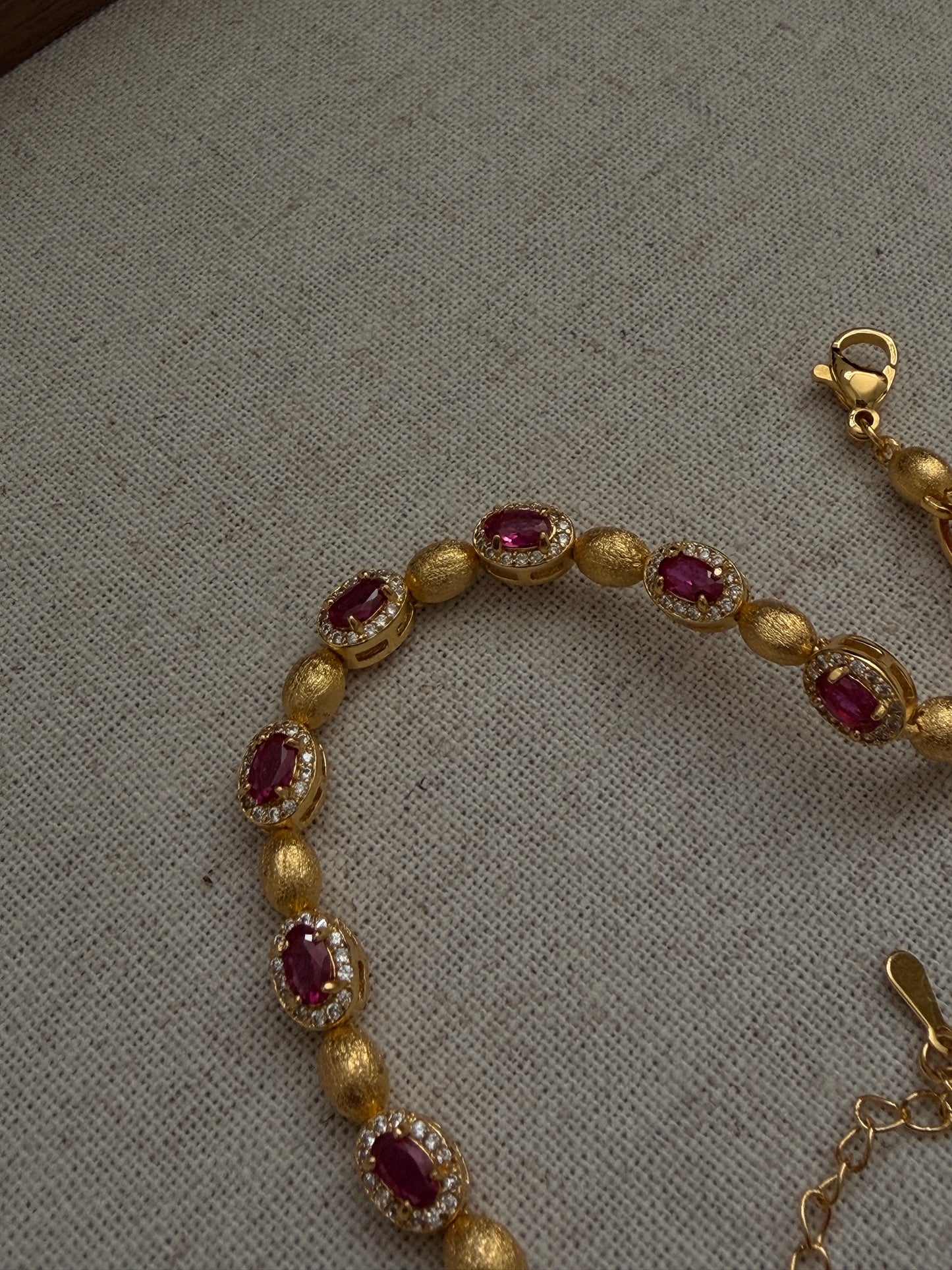 The Ruby Halo Bracelet