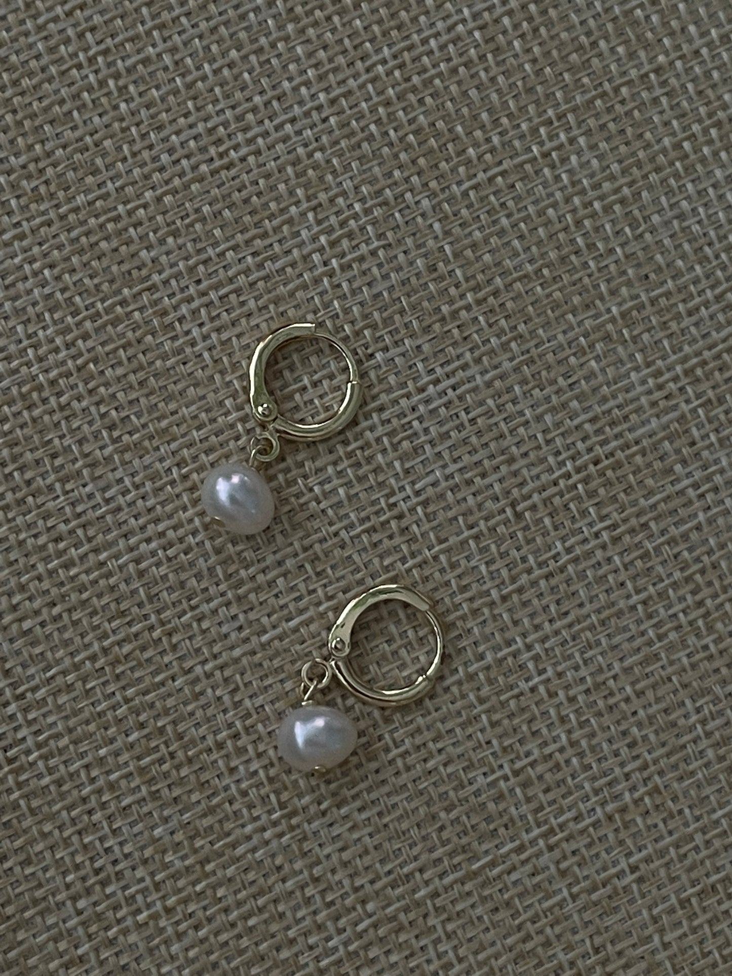 The Pearl Hoop Earrings