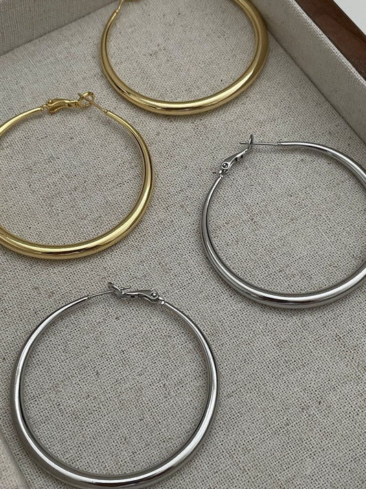 The Large Classic Hoop Earrings